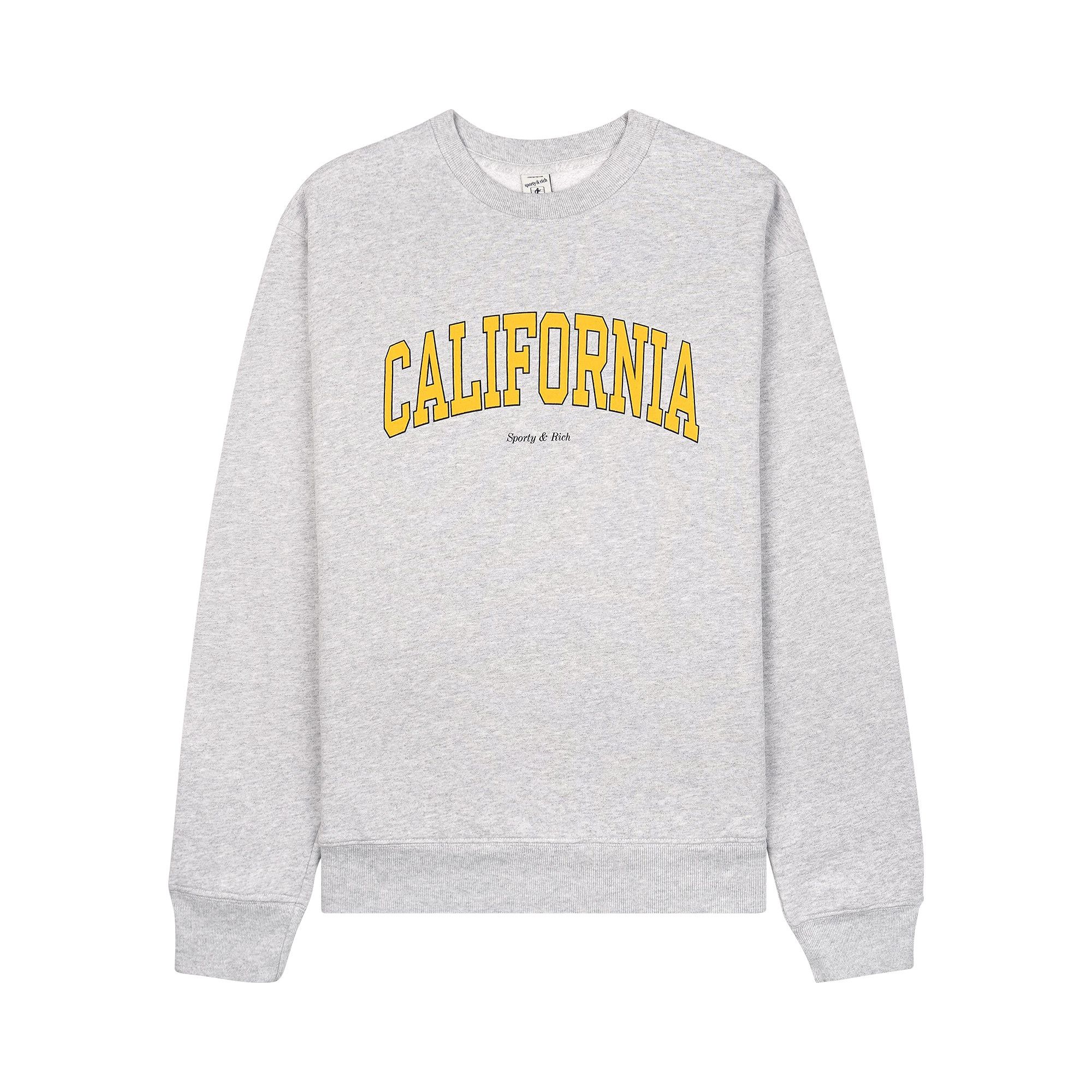 スウェット・トレーナー Sporty & Rich California Crewneck Heather Grey CRAW2310HG CALIFORNIACREWNECKHEATHERGRAY_