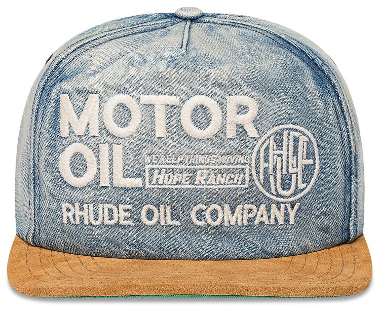 Buy Rhude Motor Oil Hat 'Indigo/Camel' FW23HA16009909 GOAT
