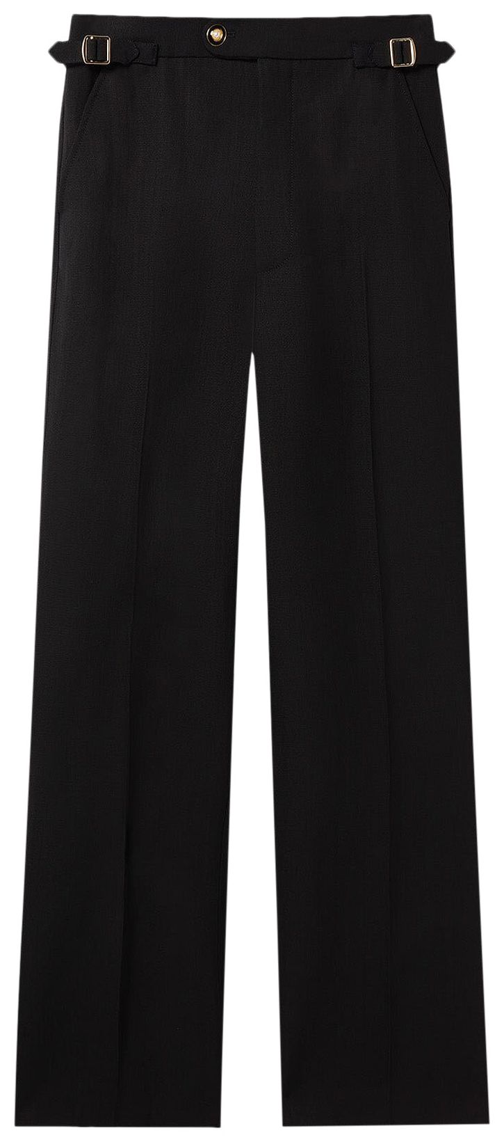 Casablanca Straight Leg Trousers With Side Adjusters Black