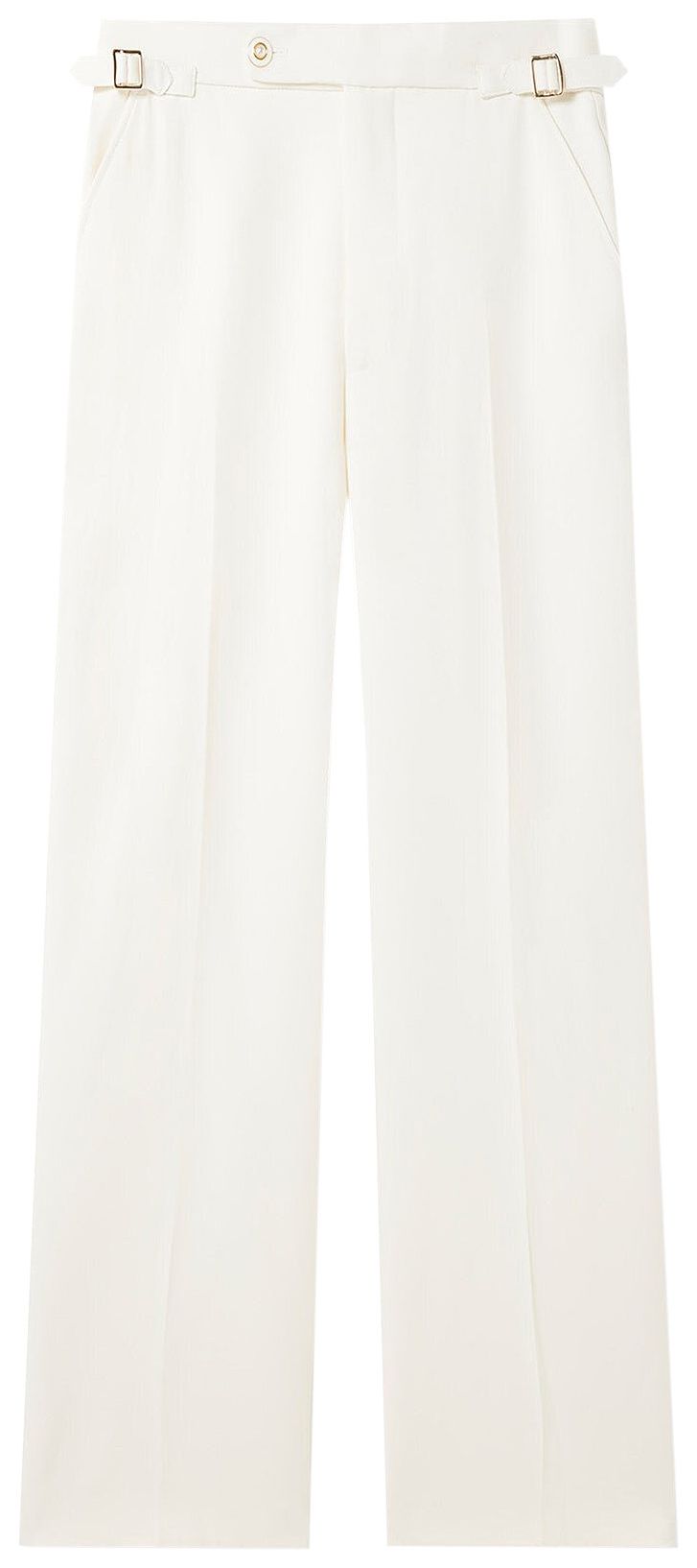 Casablanca Straight Leg Trousers With Side Adjusters Off White