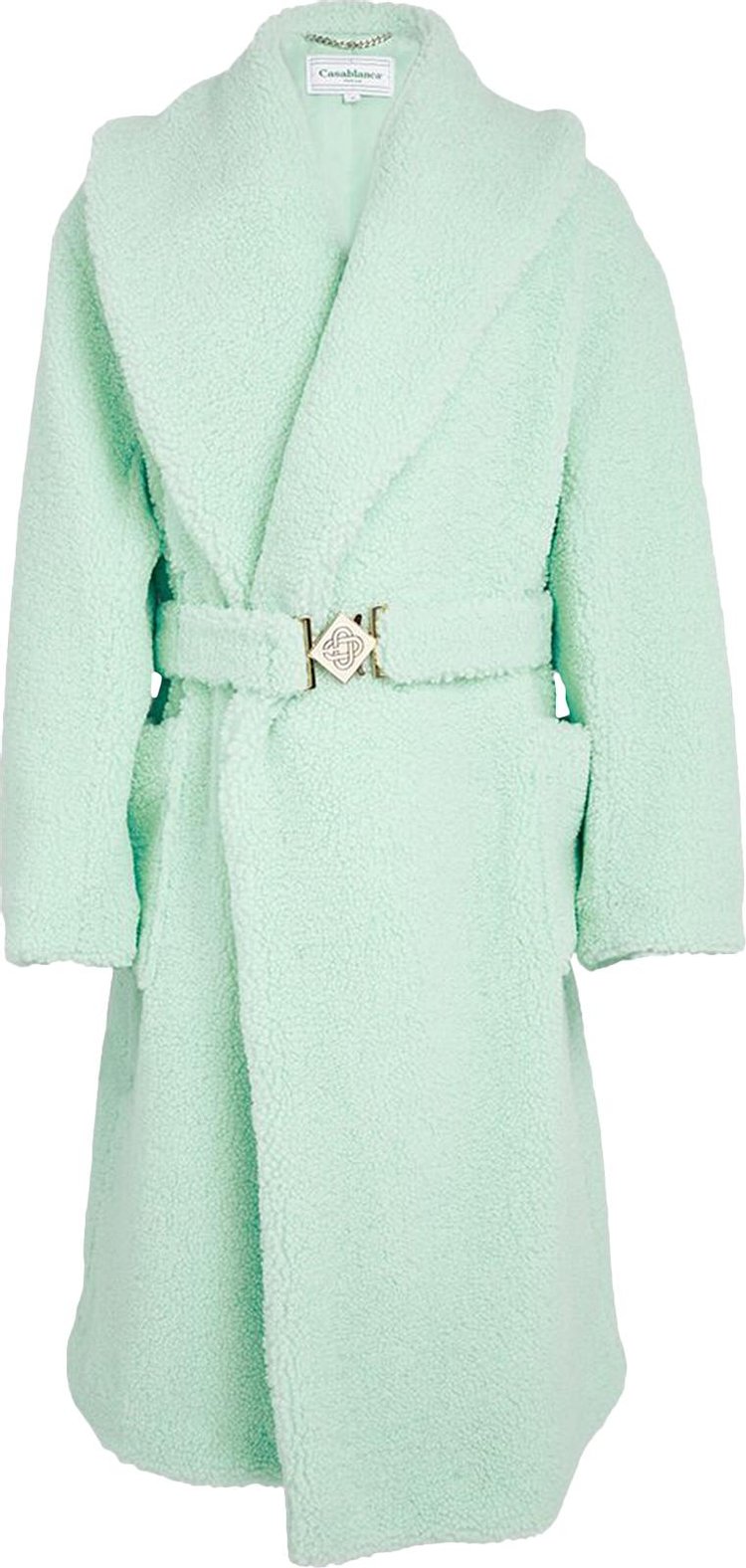 Casablanca Recycled Polyester Shearling Robe 'Mint'