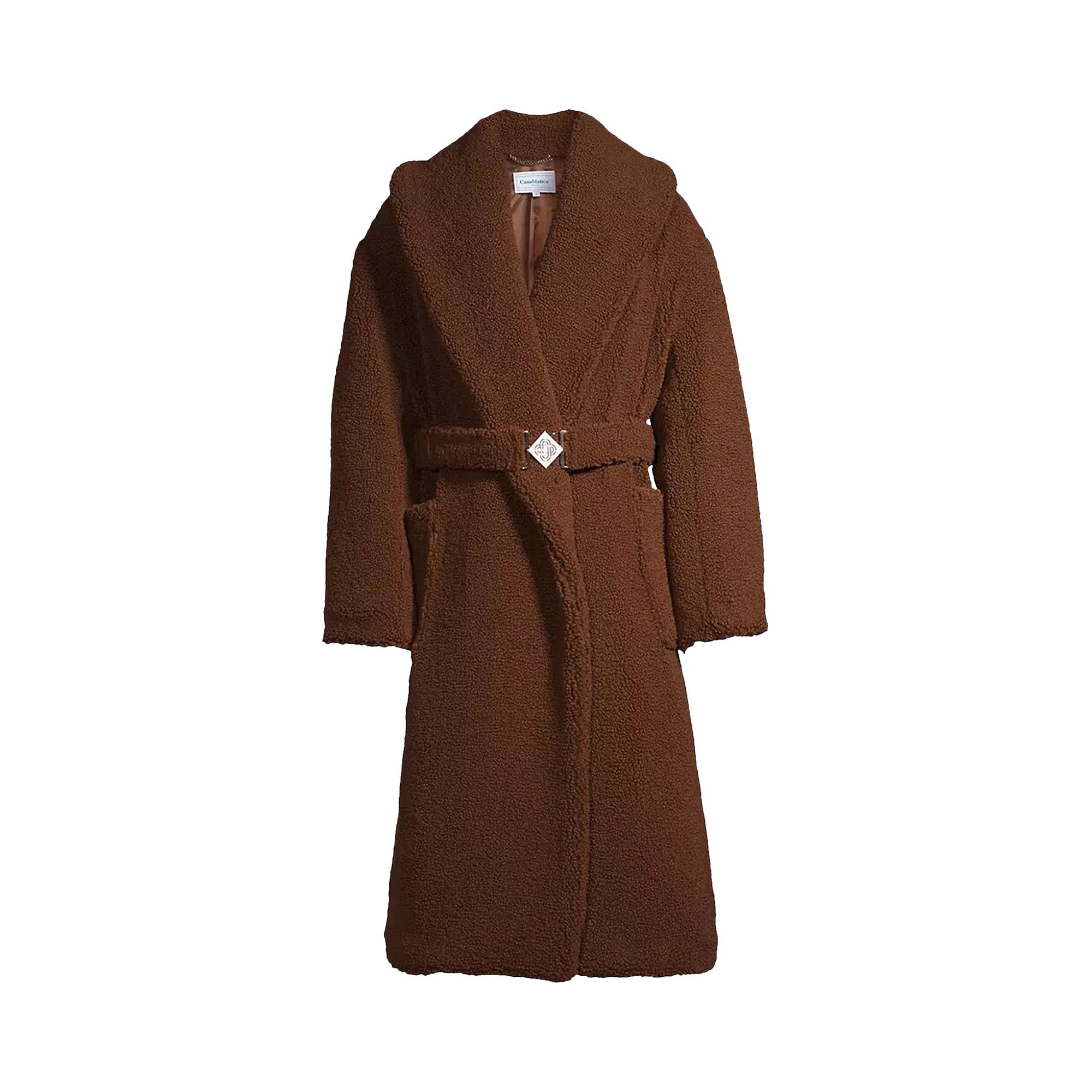 Buy Casablanca Recycled Polyester Shearling Robe 'Brown