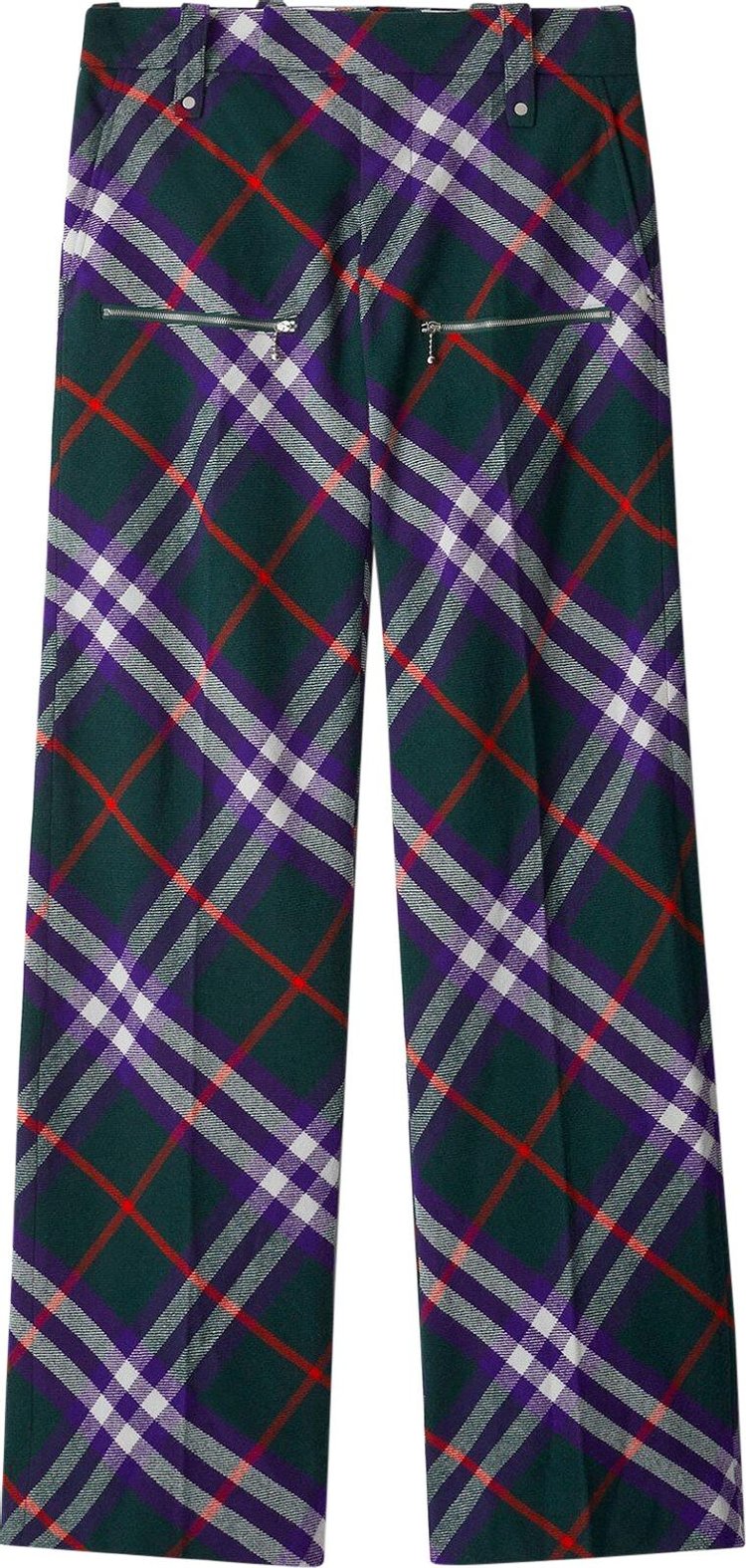 Burberry Check Wool Trousers 'Vine'