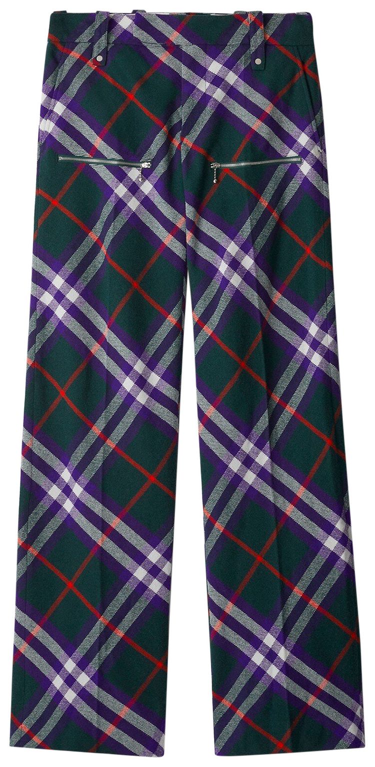 Burberry Check Wool Trousers Vine