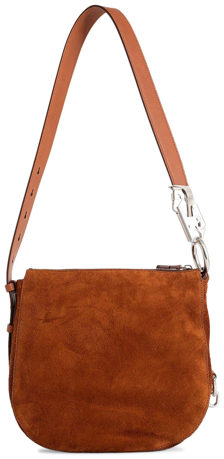 Burberry Asymmetric Design Suede Shoulder Bag Bruciato