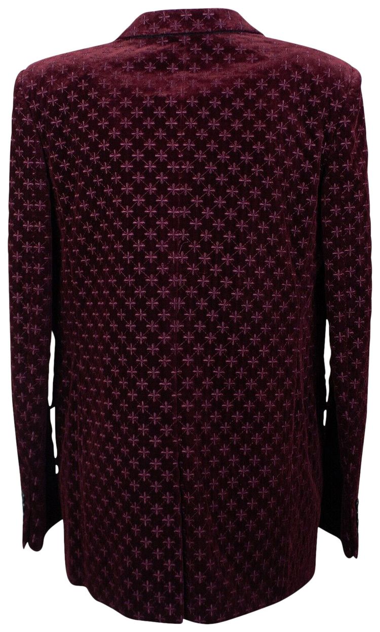 Saint Laurent Velvet Evening Jacket Burgundy