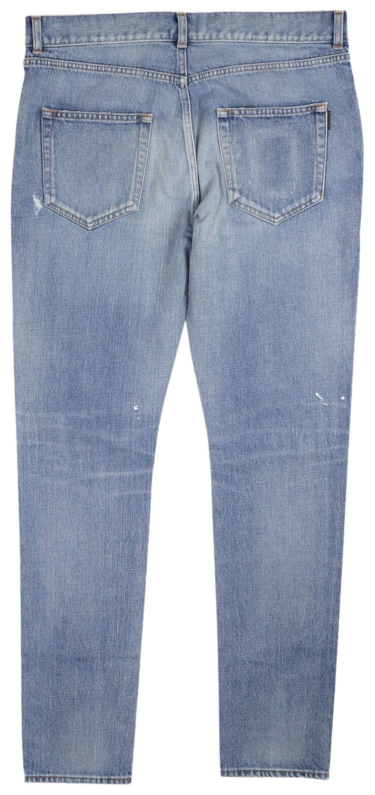 Saint Laurent Distressed Slim Fit Jeans Blue