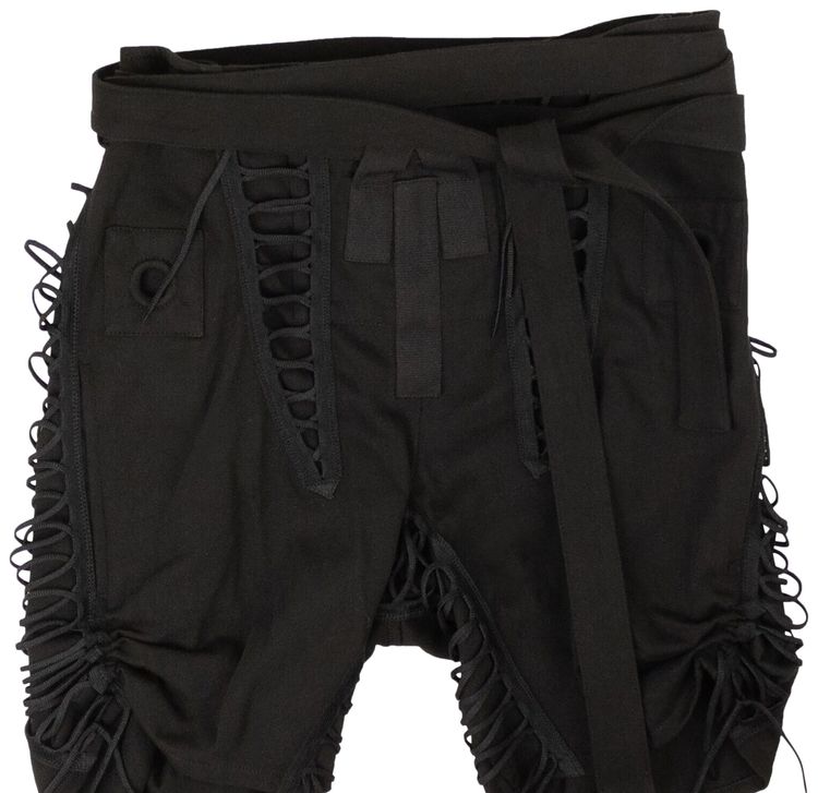 Saint Laurent Laced Panel Shorts Black