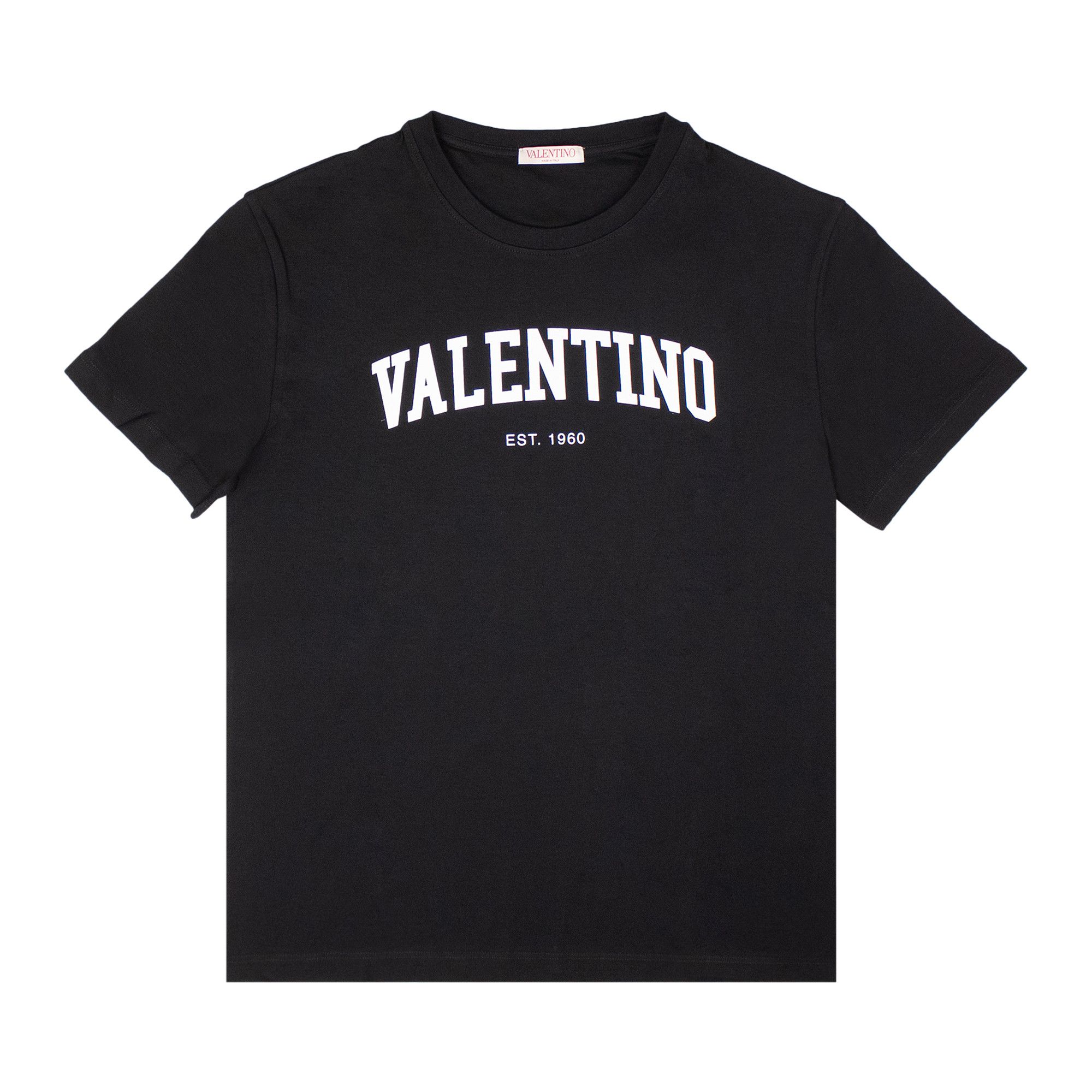 Buy Valentino Logo Detail T-Shirt 'Black' - 2V3MG13D964 0NI | GOAT CA