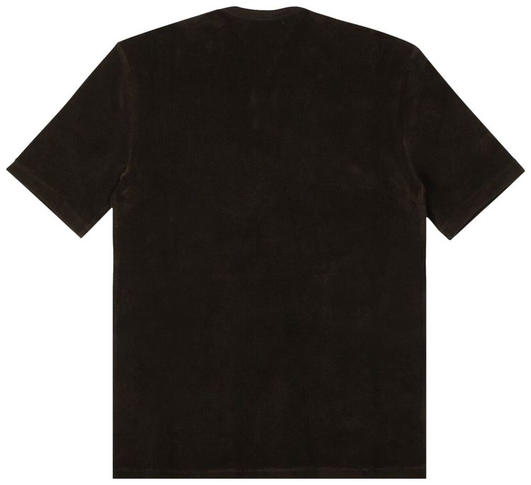 Bottega Veneta Terry Henley Short Sleeve T Shirt Brown