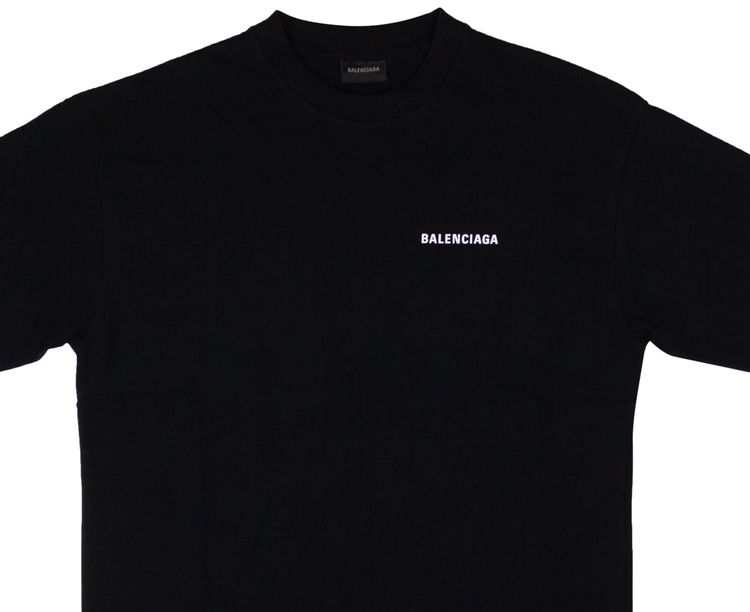 Balenciaga Logo T Shirt Black