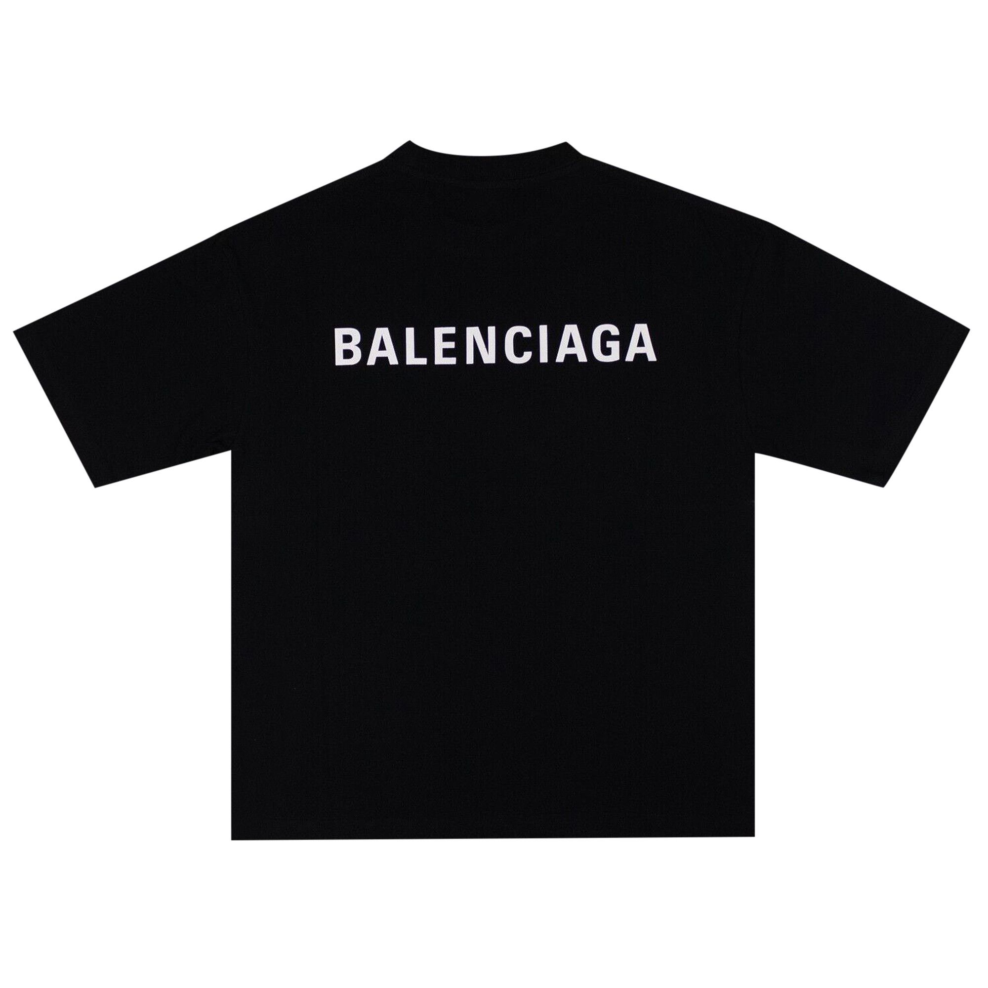 Buy Balenciaga Logo T-Shirt 'Black' - 612966 TIVG51 070 | GOAT