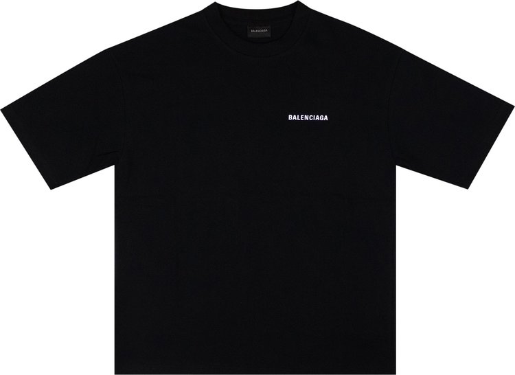 Buy Balenciaga Logo T-Shirt 'Black' - 612966 TIVG51 070 | GOAT