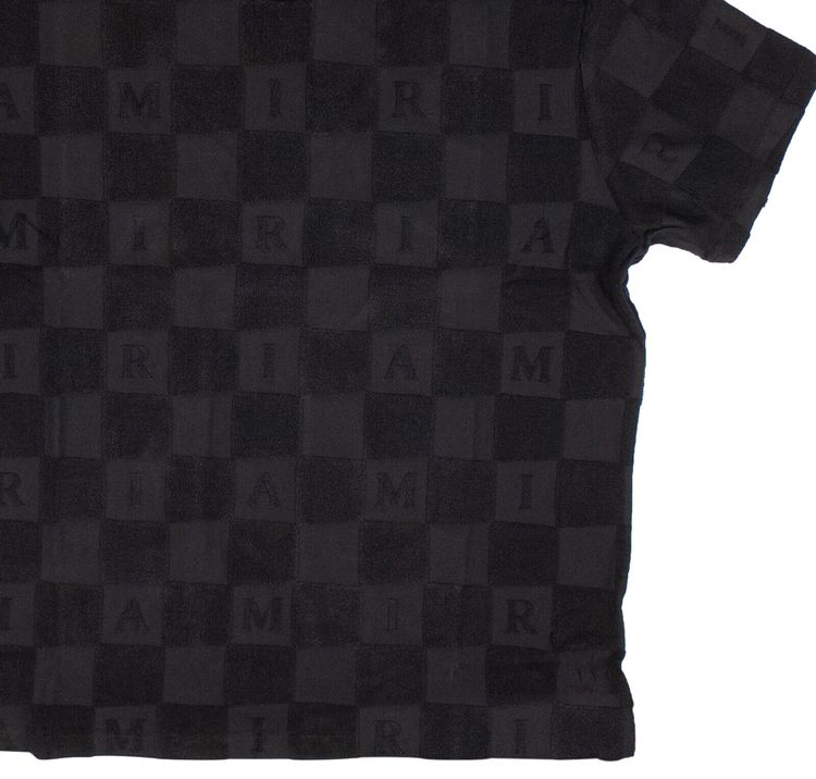 Amiri Checked Towel T Shirt Black