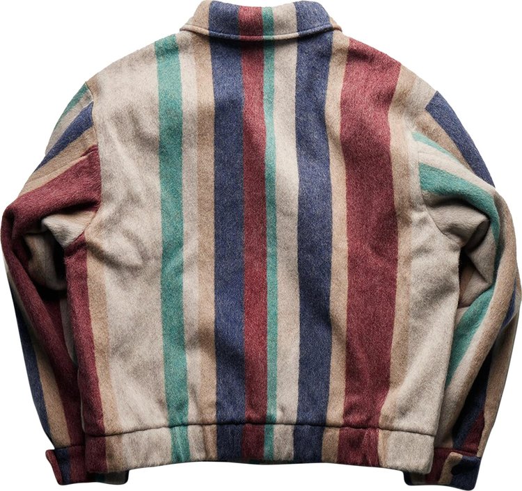 The Elder Statesman Brushed Striped Member Jacket Brushed Wool Stripe