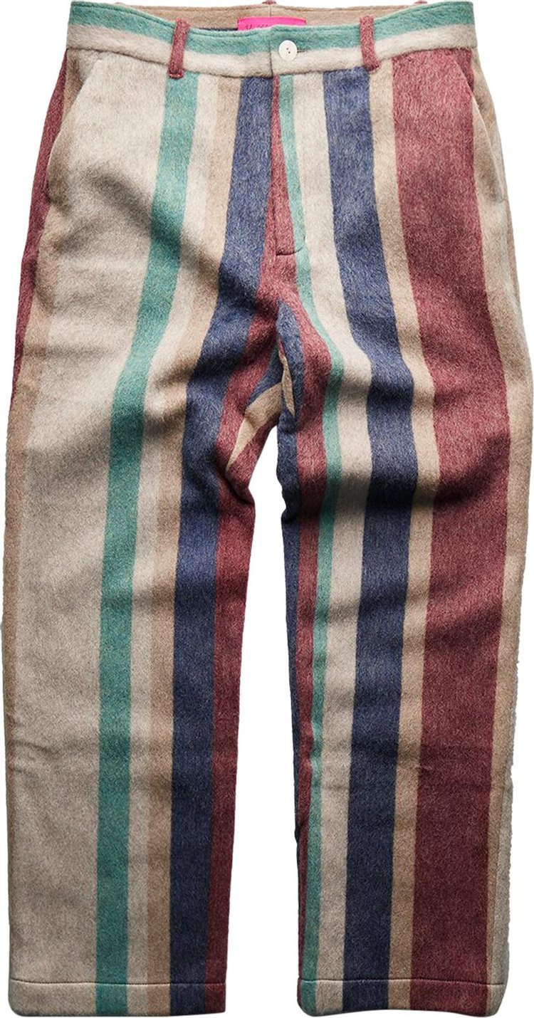Buy The Elder Statesman Brushed Striped Member Pants 'Brushed Wool ...