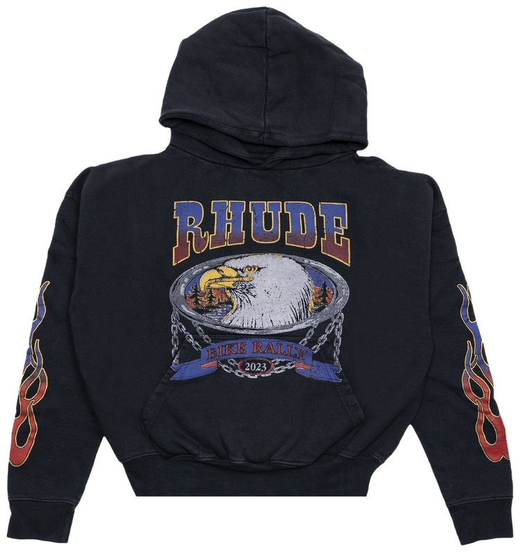 Rhude Screaming Eagle Hoodie Vintage Black