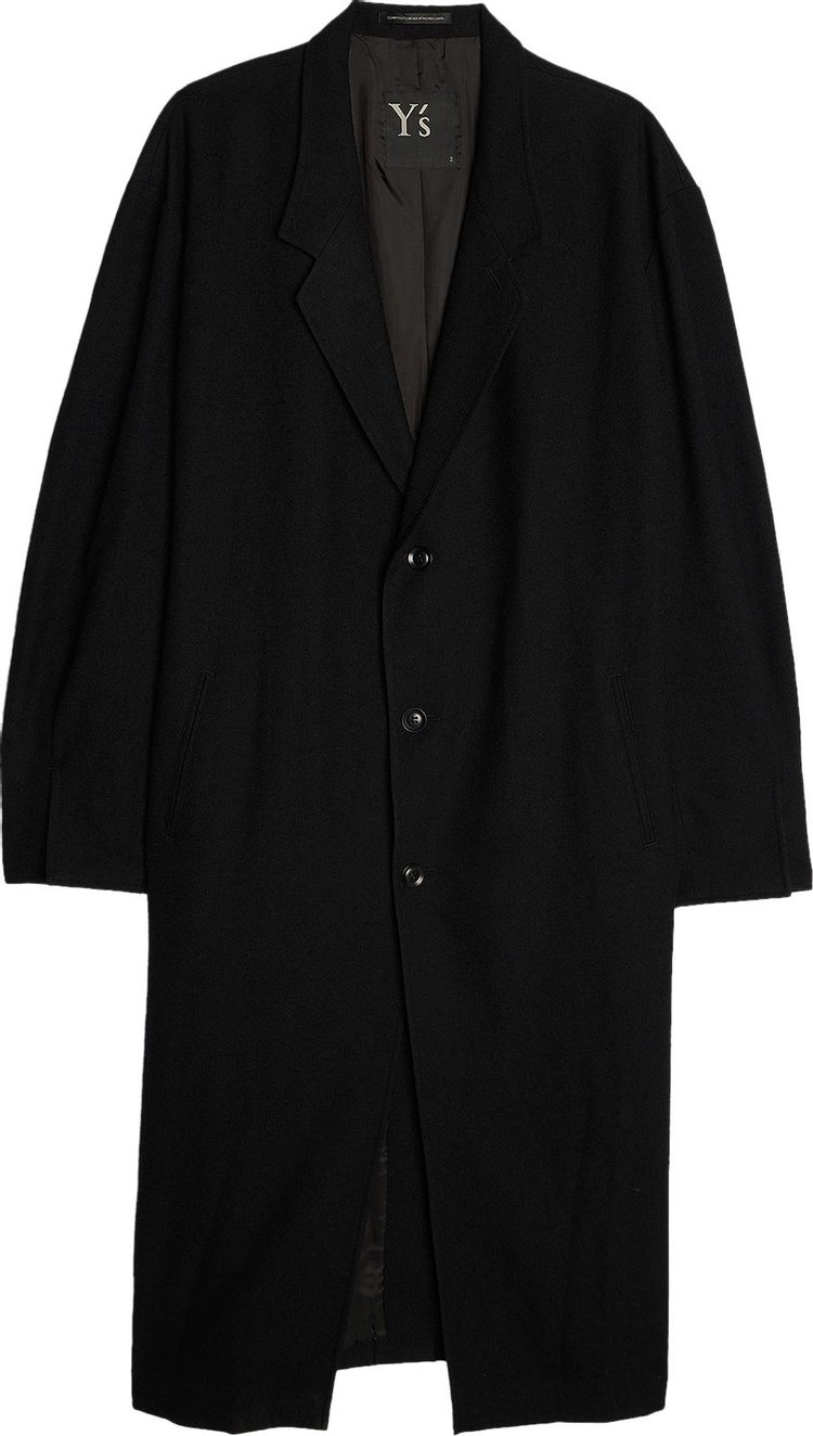 Y's Tailored Coat 'Black'