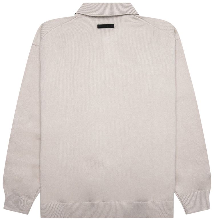 Fear of God Essentials Knit Polo Silver Cloud