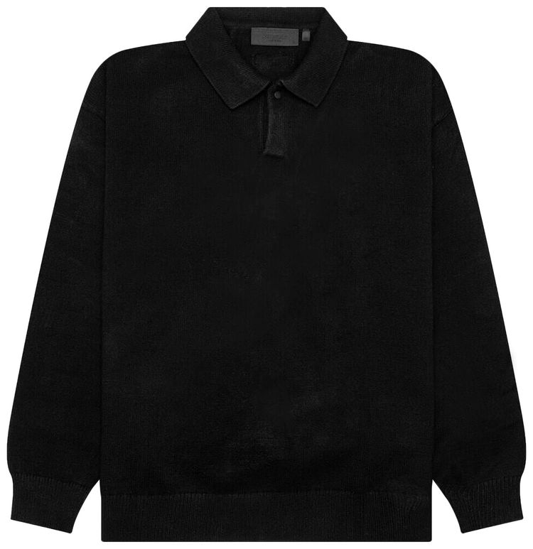 Fear of God Essentials Knit Polo Jet Black