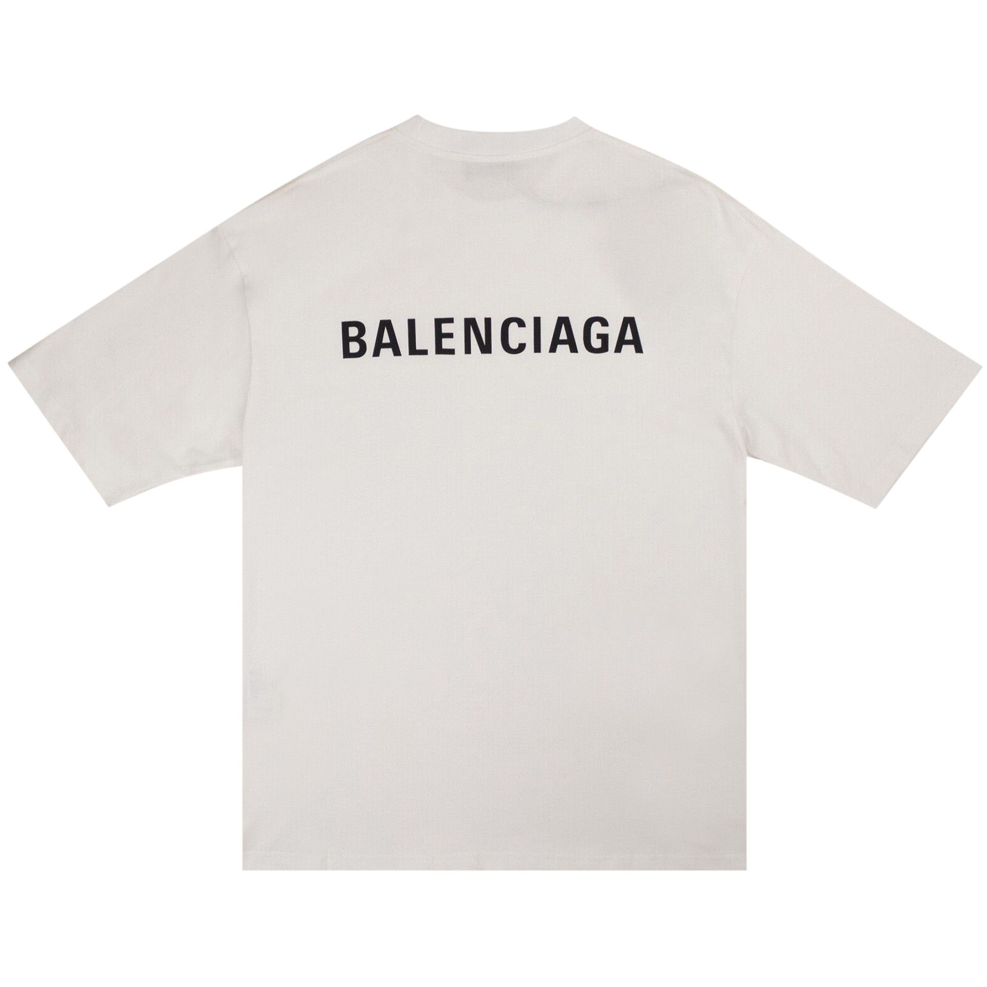 Buy Balenciaga Logo T-Shirt 'White' - 612966 TIVG5 9040 | GOAT
