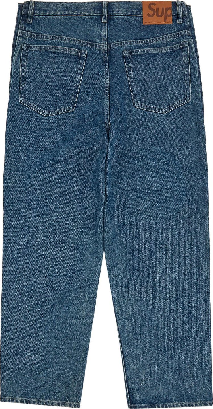 Supreme Snap Off Baggy Jean Washed Blue