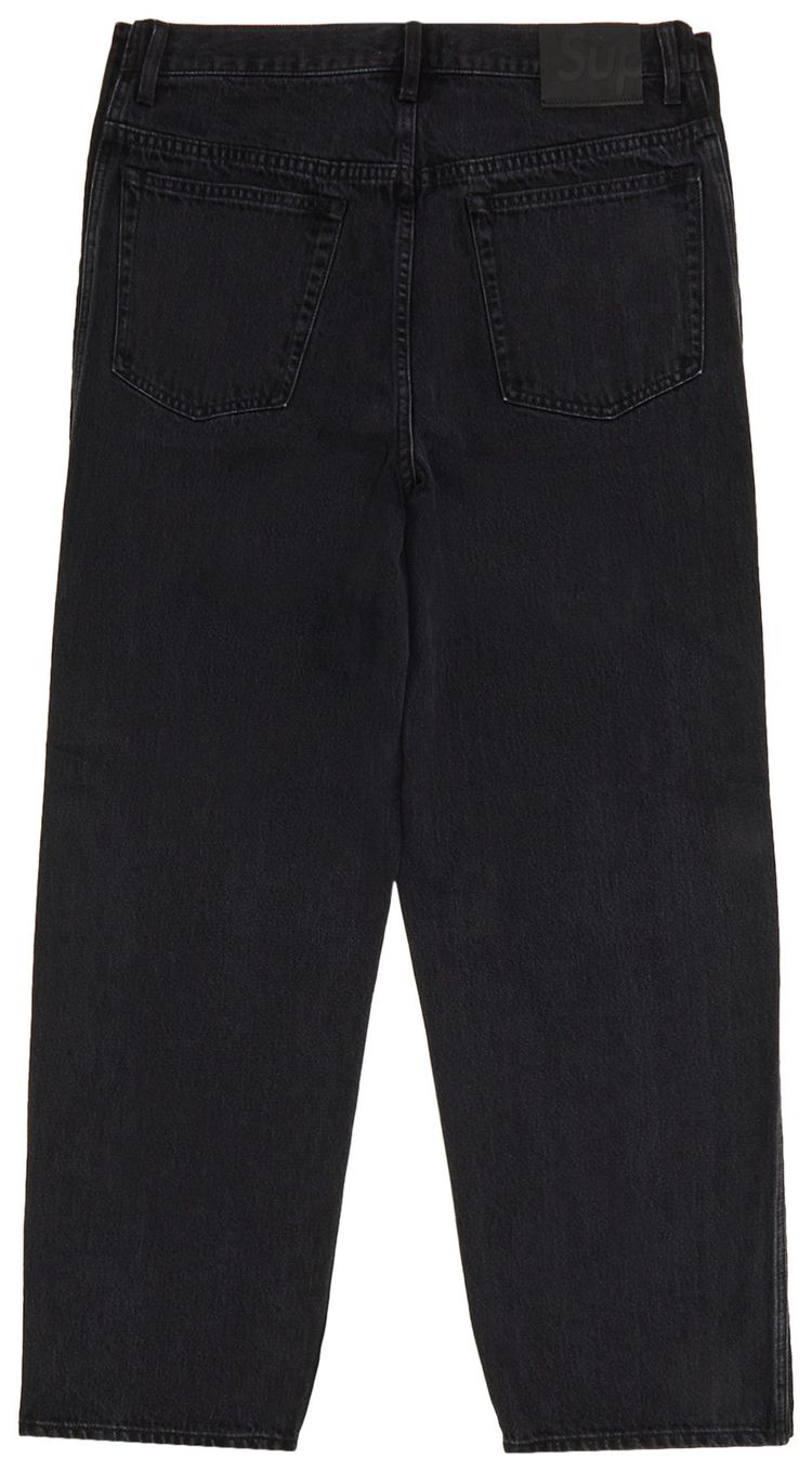 Supreme Snap Off Baggy Jean Washed Black