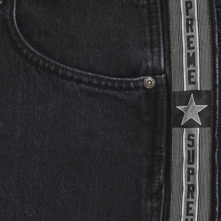 Supreme Snap Off Baggy Jean Washed Black