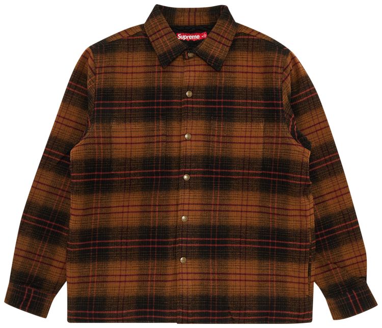 Supreme Lined Flannel Snap Shirt Black