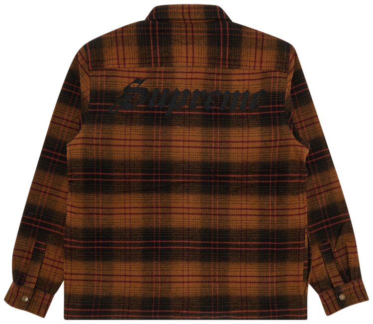 Supreme Lined Flannel Snap Shirt Black