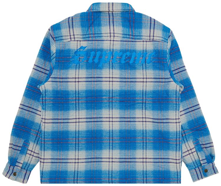 Supreme Lined Flannel Snap Shirt Blue