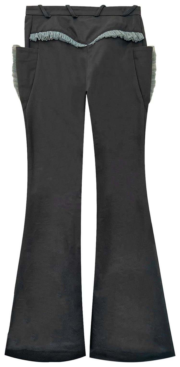 Kiko Kostadinov Tulle Flared Trouser SlateSilver