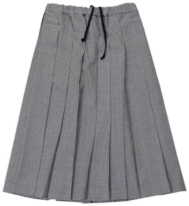 Comme des Garcons Checker Pleated Skirt WhiteBlack