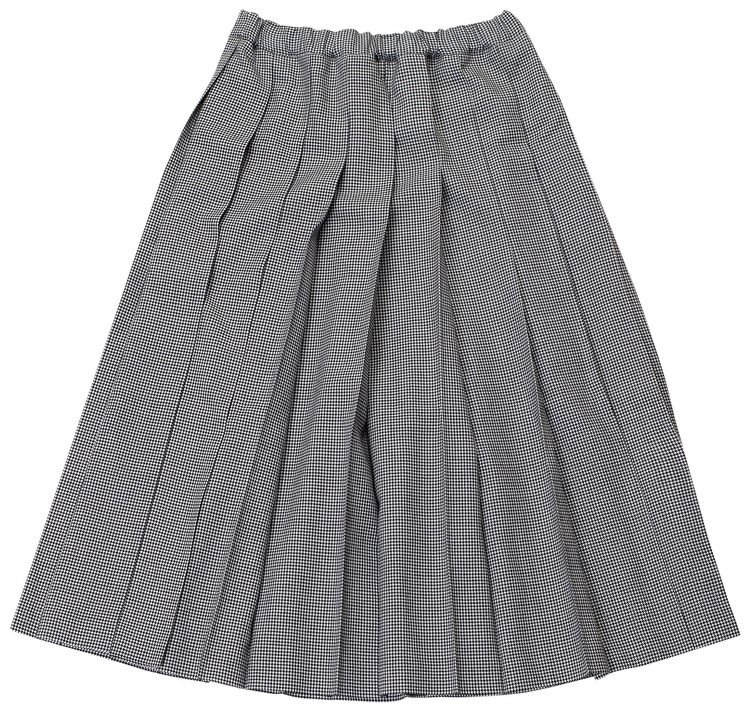Comme des Garcons Checker Pleated Skirt WhiteBlack