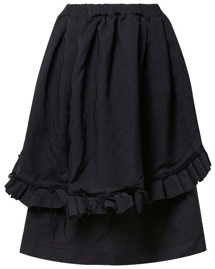 Comme des Garcons Ruffle Trim Skirt Black
