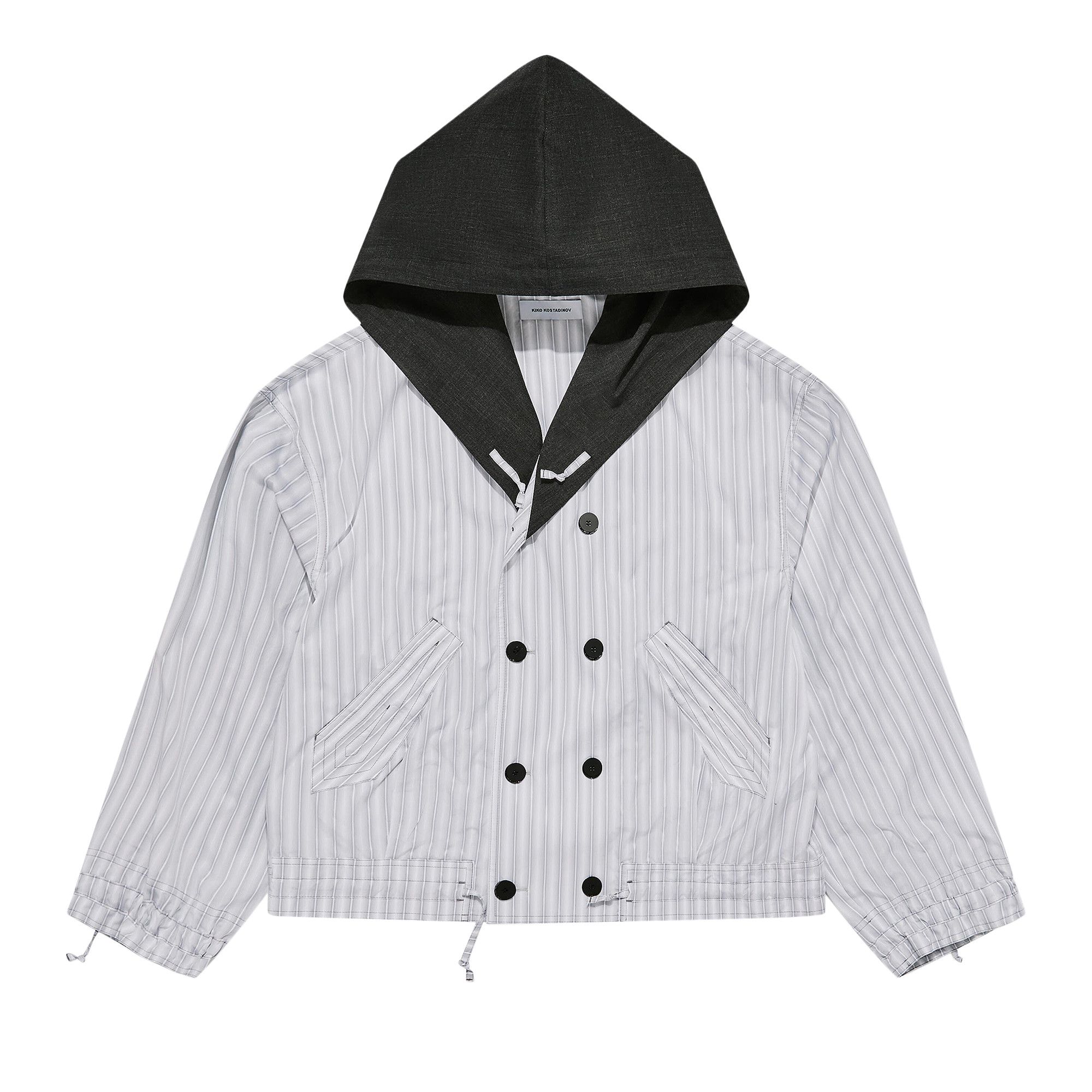 Buy Kiko Kostadinov Aspasia Jacket 'Grey Stripes/Black/Pale