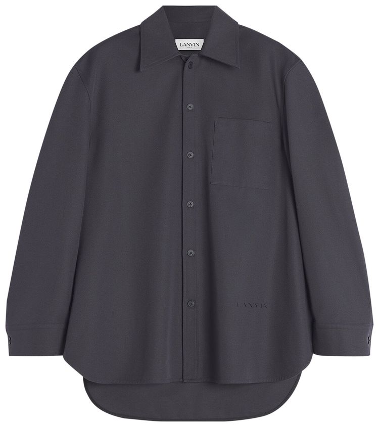 Lanvin Twisted Cocoon Overshirt Steel