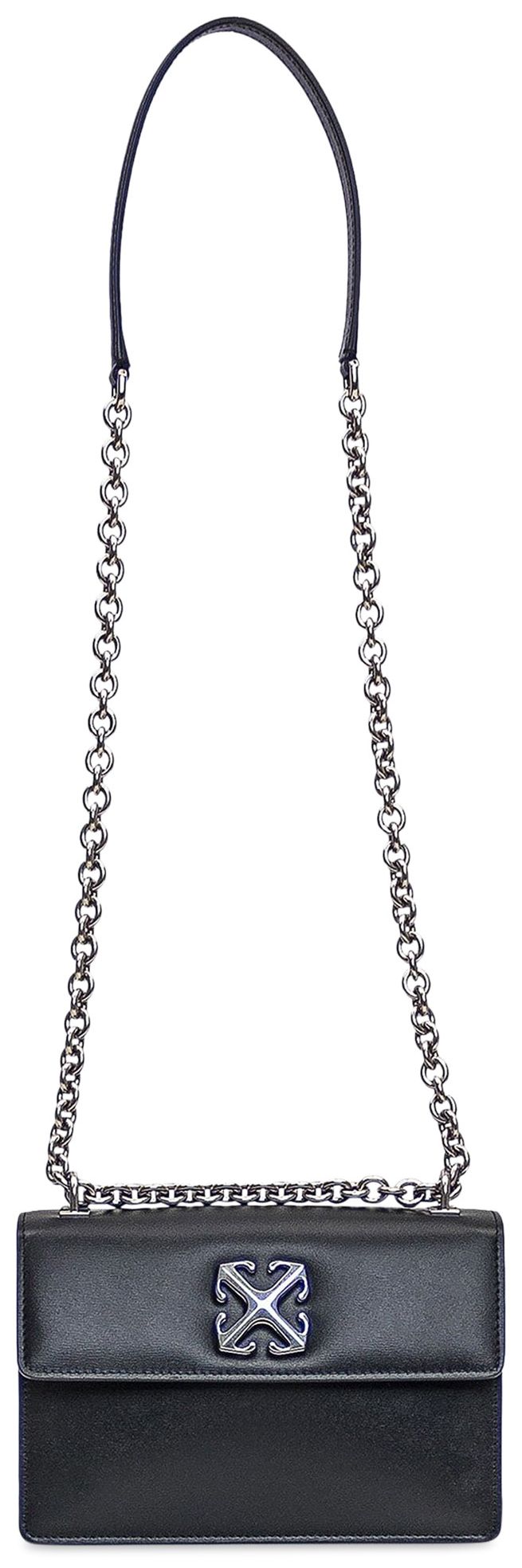 Off White Jitney 20 Catena Scorrevole Bag BlackSilver