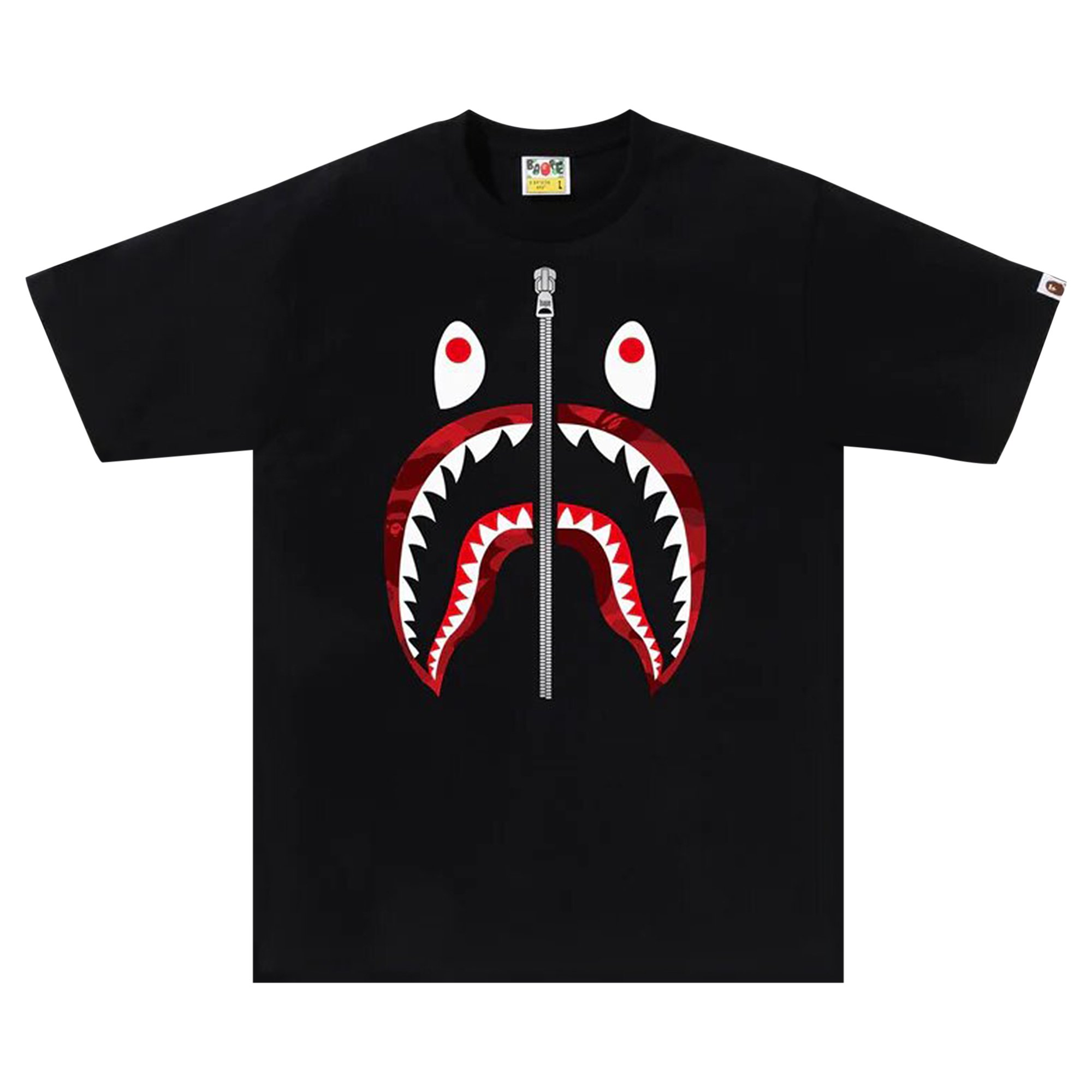 Buy BAPE Color Camo Shark Tee 'Black/Red' - 1J80 110 021 BLACK RED