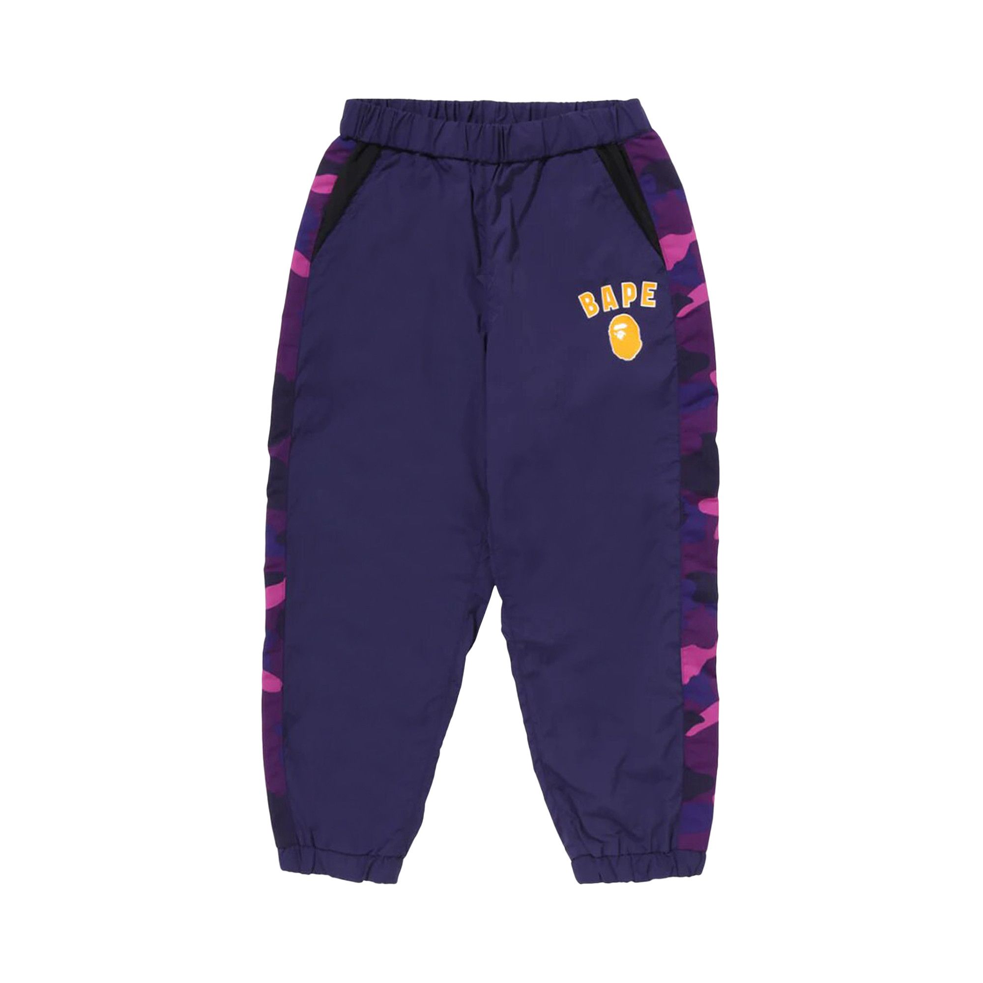 Buy BAPE Kids Color Camo Block Track Pants Purple 1J80 352 006