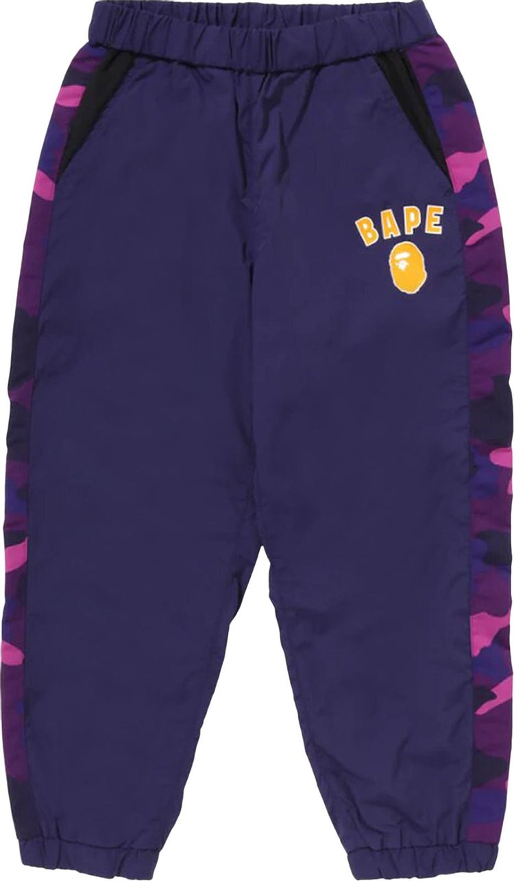 BAPE Kids Color Camo Block Track Pants 'Purple'