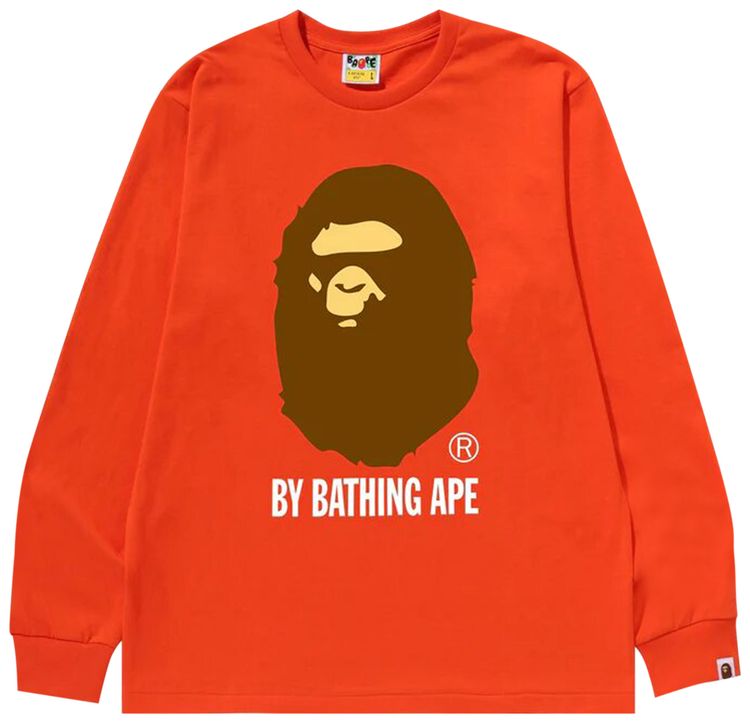 BAPE By Bathing Ape Long Sleeve Tee Orange
