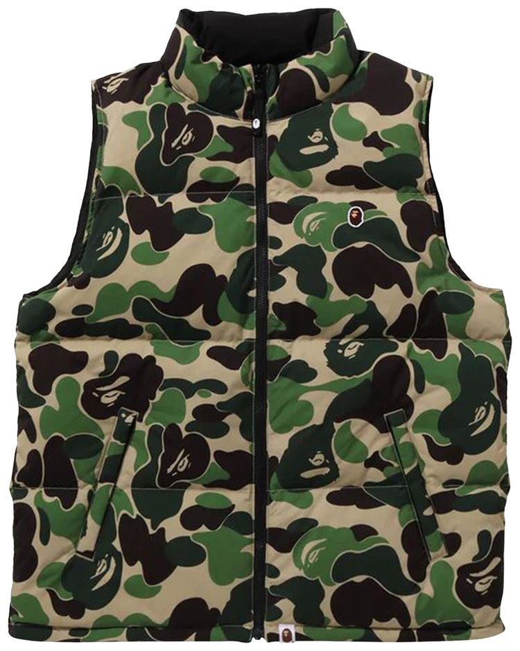 BAPE ABC Camo Reversible Down Vest Green