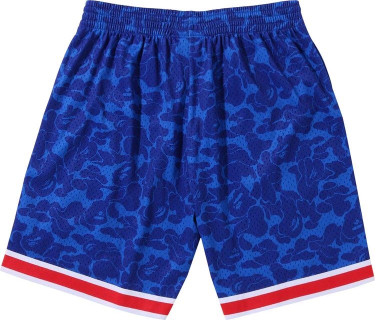 BAPE x Mitchell  Ness New Jersey Nets Shorts Blue