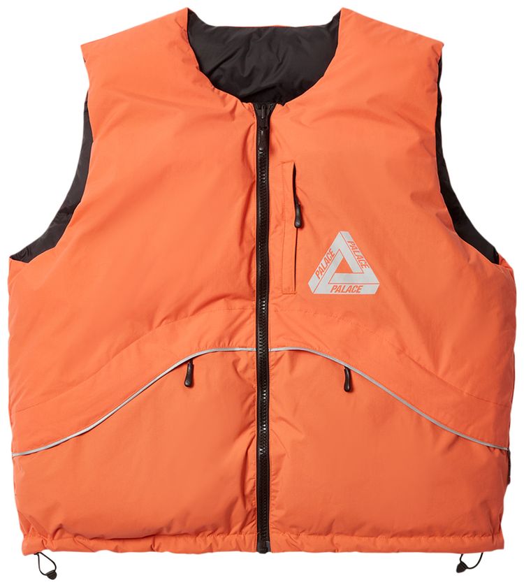 Palace P Tech Reversible Puffa Vest Orange