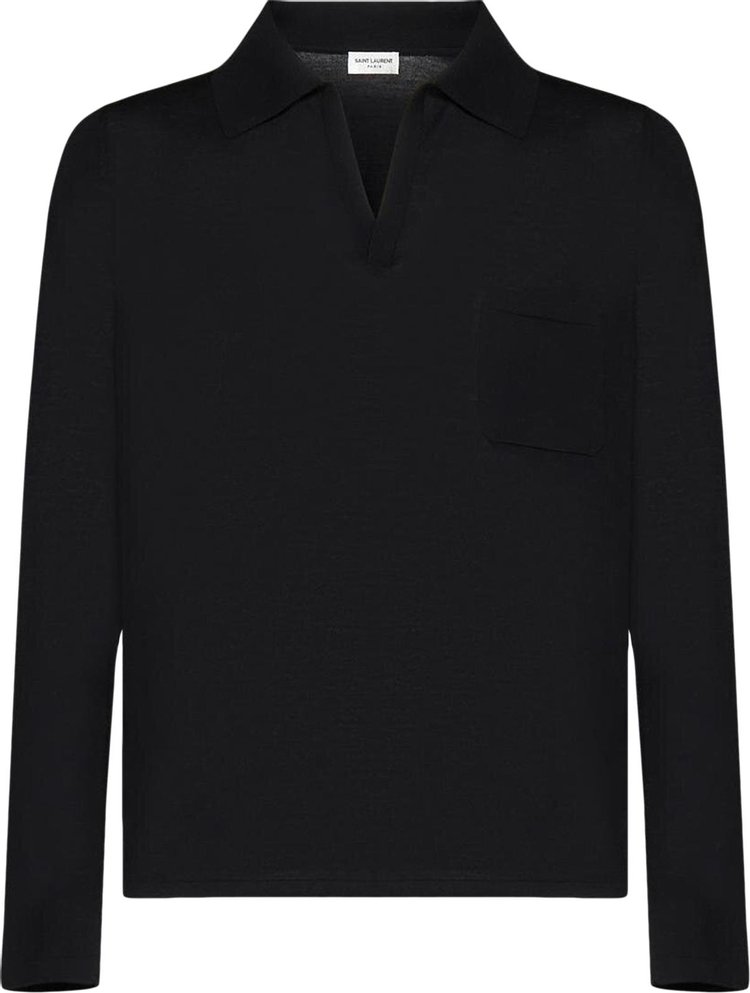Saint Laurent Short-Sleeve Polo 'Black'