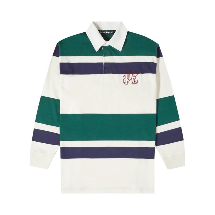 Palm Angels Striped Polo Shirt ButterRed