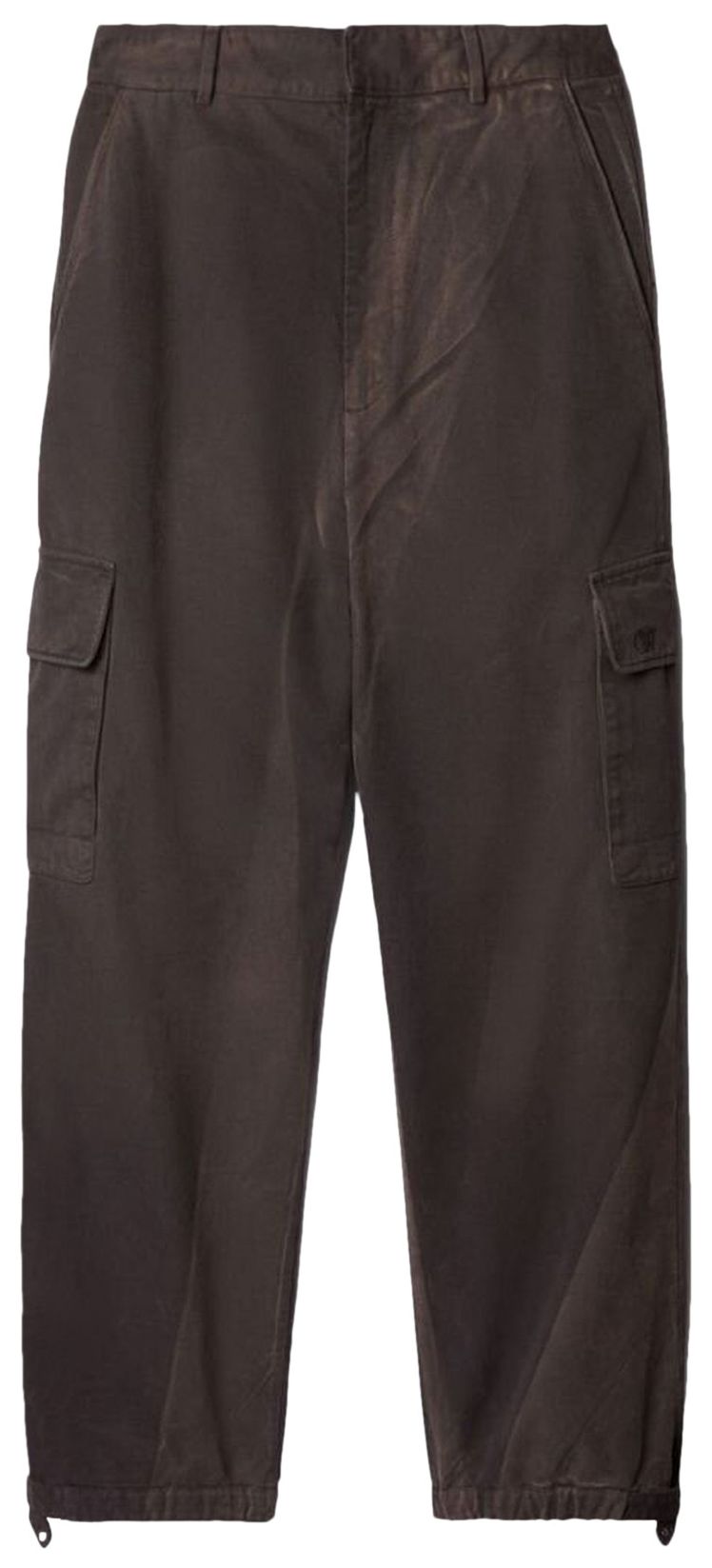 Off White Emblem Garment Dyed Cargo Pant Anthracite