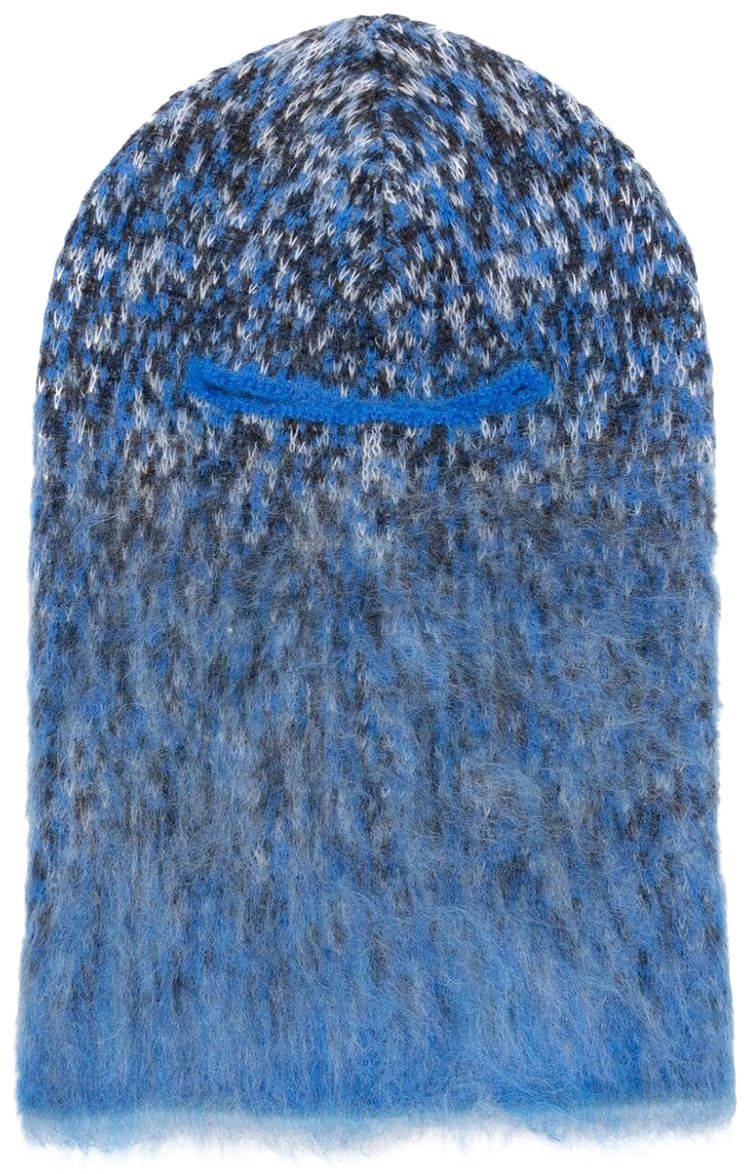 Off White Arrow Fuzzy Mohair Knit Balaclava BlackBlue