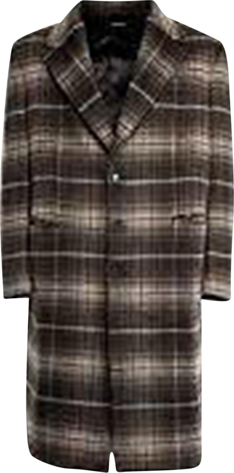 Nahmias Double Breasted Trench Coat Plaid